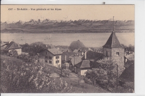 St. Aubin - Vue generale et les Alpes  (FR)