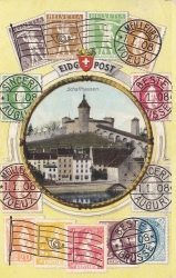 Schaffhausen - Eidg. Post mit Briefmarken/Timbres