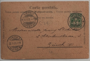 Vevey - Exposition Cantonale Vaudoise Beaux-Arts 28.6. - 30.9. 1901