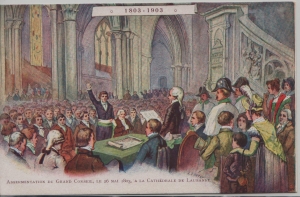 LAUSANNE - ASSERMENTATION DU GRAND CONSEIL A LA CATHEDRALE LE 24 MAI 1803-1903