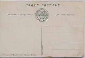 Fête Cantonale des Chanteurs Vaudois, Yverdon, 1925, carte officielle