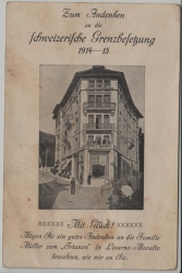 Locarno - Muralto - Hotel Garni Trianon - Fam. Müller - Schweizerische Grenzbesetzung 1914-15