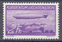 1936 - Zeppelin über Lichtenstein F15 (Mi. 150) **