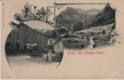 Simplon-Dorf, Gruss aus - Simplon Postkutsche
