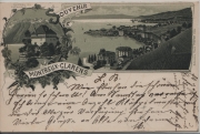 Montreux-Clarens, Souvenir de - vue generale, Chateau du Chatelard - Litho