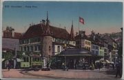 Neuchatel - Neuenburg - Place Pury avec Tram