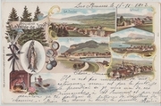La Vallee de Joux - farbige Litho - Le Sentier, L'Orient, Le Pont, L'Abbaye, Le Brassus