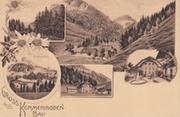 Schangnau - Gruss aus Kemmeriboden Bad - schwarze Litho